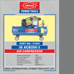 Air Compressor IDACB200 BELT DRIVEN 3PH