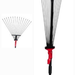 Folding & Extendable Handle Metal Leaf Rake