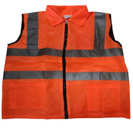 Safety Jacket Orange With 2 Pockets