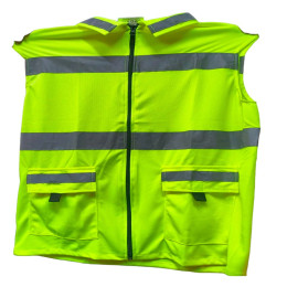 Safety Jacket Orange T-Shirt Type With 2 Pockets