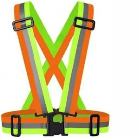 Safety Cross Belt Green & Orange Buckle Type