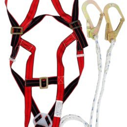 Safety Full Body Belt With Double Hook Red